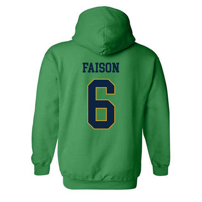 Notre Dame - NCAA Football : Jordan Faison - Classic Fashion Shersey Hooded Sweatshirt-1