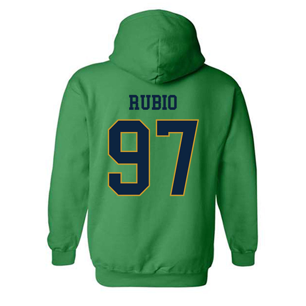 Notre Dame - NCAA Football : Gabriel Rubio - Classic Fashion Shersey Hooded Sweatshirt-1