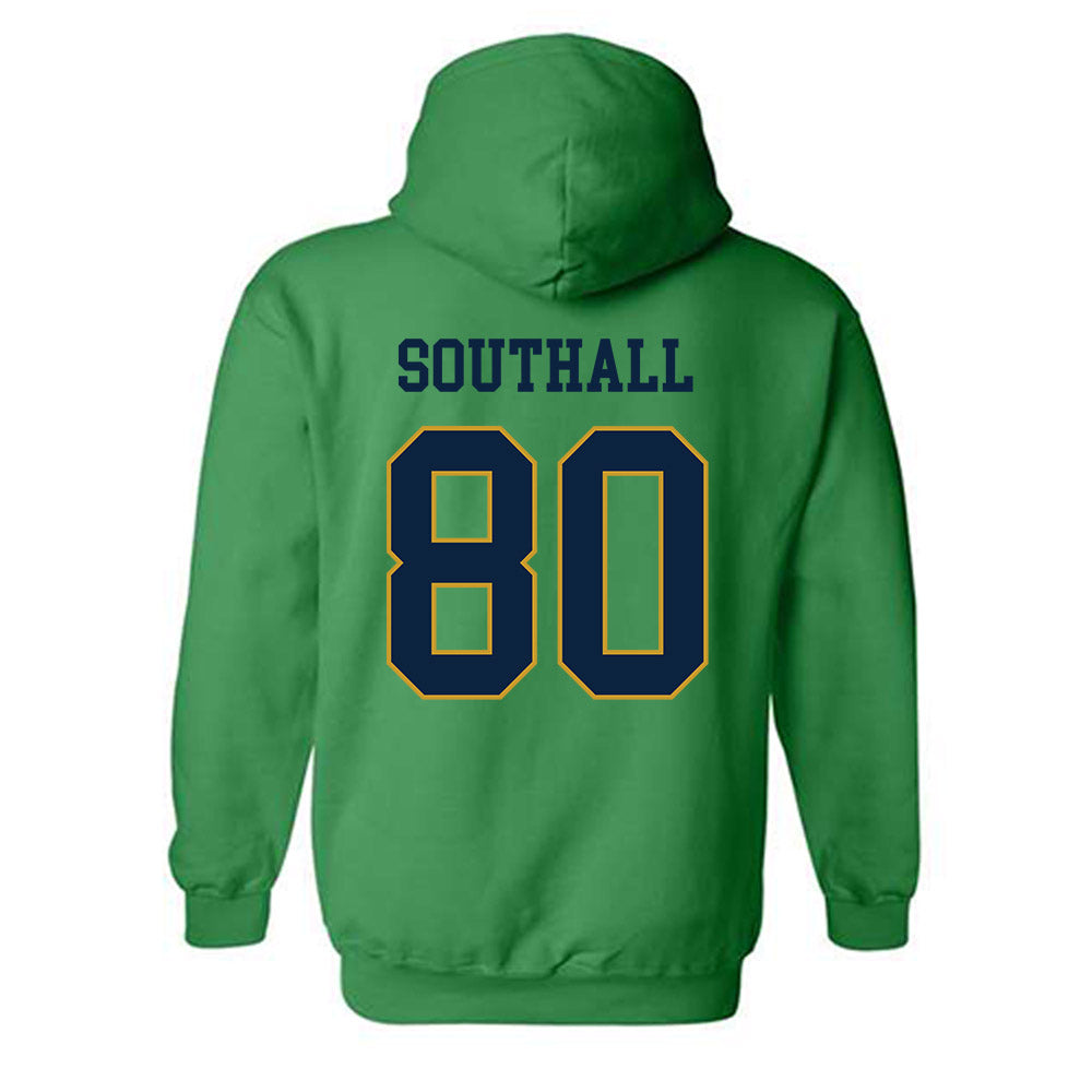 Notre Dame - NCAA Football : Xavier Southall - Classic Fashion Shersey Hooded Sweatshirt-1