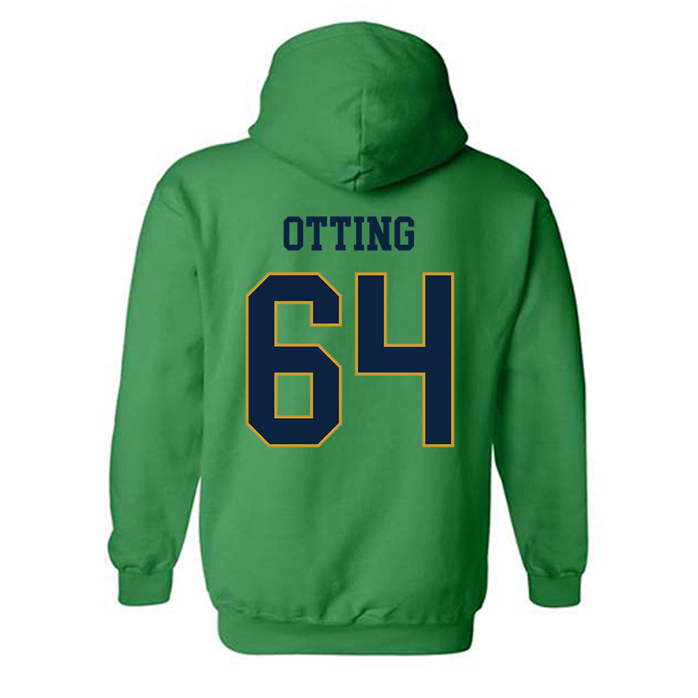 Notre Dame - NCAA Football : Joe Otting - Classic Fashion Shersey Hooded Sweatshirt-1