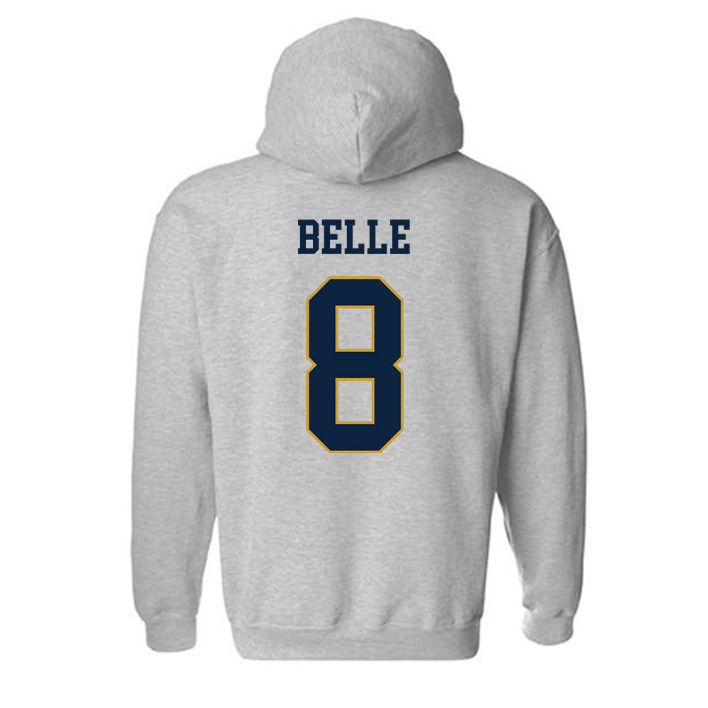 Notre Dame - NCAA Men's Ice Hockey : William Belle - Classic Fashion Shersey Hooded Sweatshirt-1