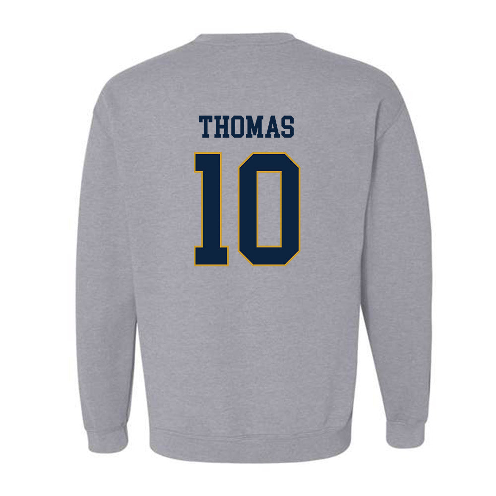 Notre Dame - NCAA Football : Loghan Thomas - Classic Fashion Shersey Crewneck Sweatshirt-1
