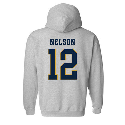 Notre Dame - NCAA Men's Ice Hockey : Henry Nelson - Classic Fashion Shersey Hooded Sweatshirt