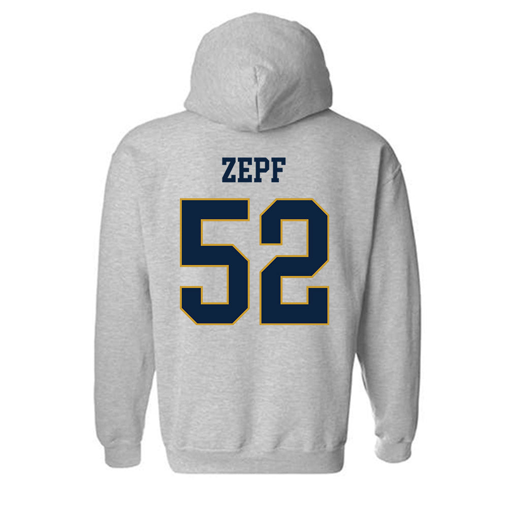 Notre Dame - NCAA Men's Lacrosse : Alex Zepf - Classic Fashion Shersey Hooded Sweatshirt-1