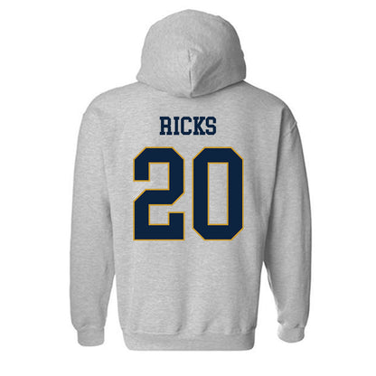 Notre Dame - NCAA Baseball : Caleb Ricks - Classic Fashion Shersey Hooded Sweatshirt-1