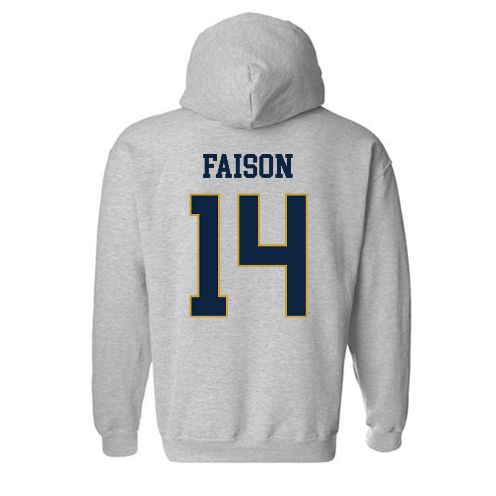 Notre Dame - NCAA Men's Lacrosse : Jordan Faison - Classic Fashion Shersey Hooded Sweatshirt-1