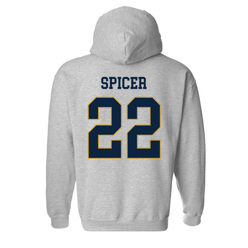 Notre Dame - NCAA Men's Soccer : Nolan Spicer - Classic Fashion Shersey Hooded Sweatshirt-1