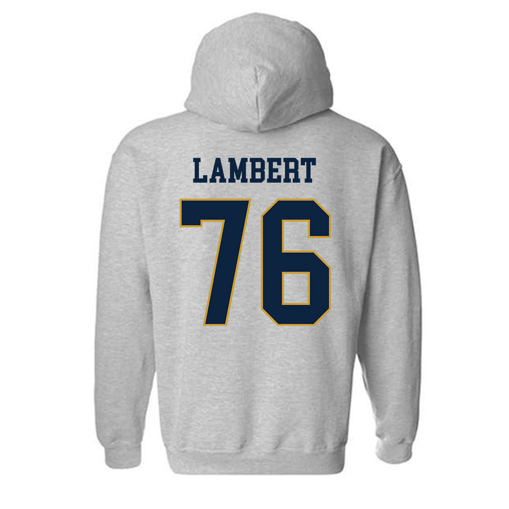 Notre Dame - NCAA Football : Guerby Lambert - Classic Fashion Shersey Hooded Sweatshirt-1