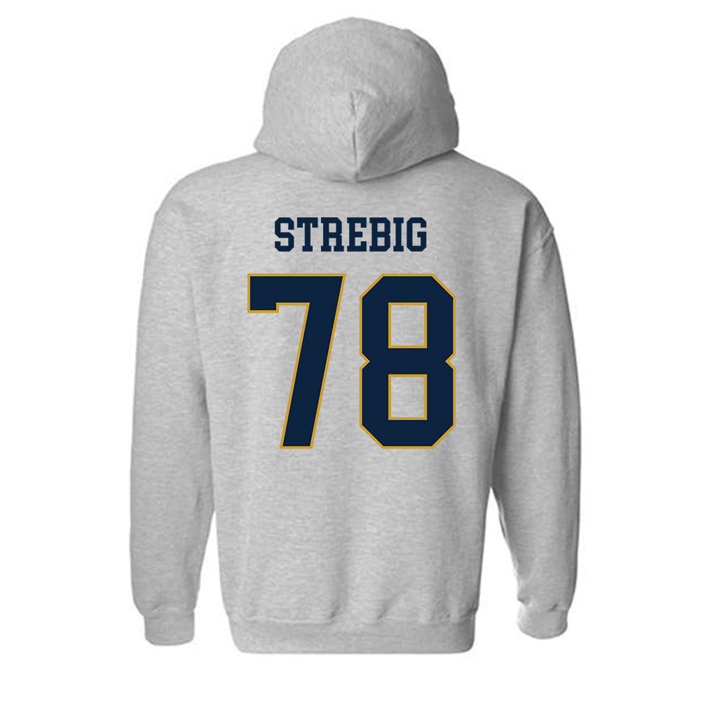 Notre Dame - NCAA Football : Owen Strebig - Classic Fashion Shersey Hooded Sweatshirt-1
