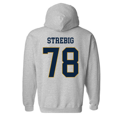 Notre Dame - NCAA Football : Owen Strebig - Classic Fashion Shersey Hooded Sweatshirt-1