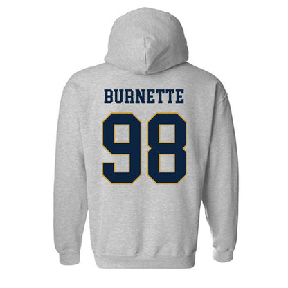 Notre Dame - NCAA Football : Noah Burnette - Classic Fashion Shersey Hooded Sweatshirt-1