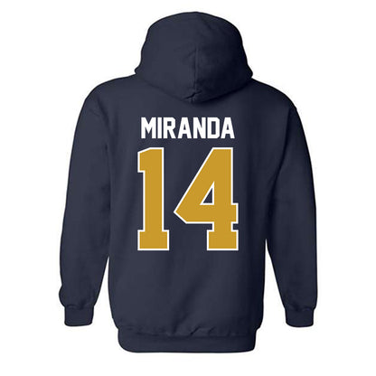 Notre Dame - NCAA Baseball : Shane Miranda - Sports Shersey Hooded Sweatshirt-1