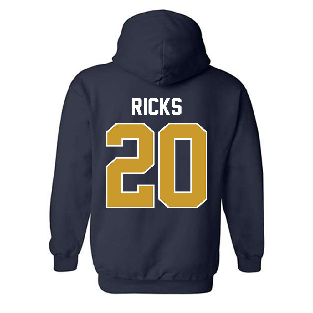 Notre Dame - NCAA Baseball : Caleb Ricks - Sports Shersey Hooded Sweatshirt-1