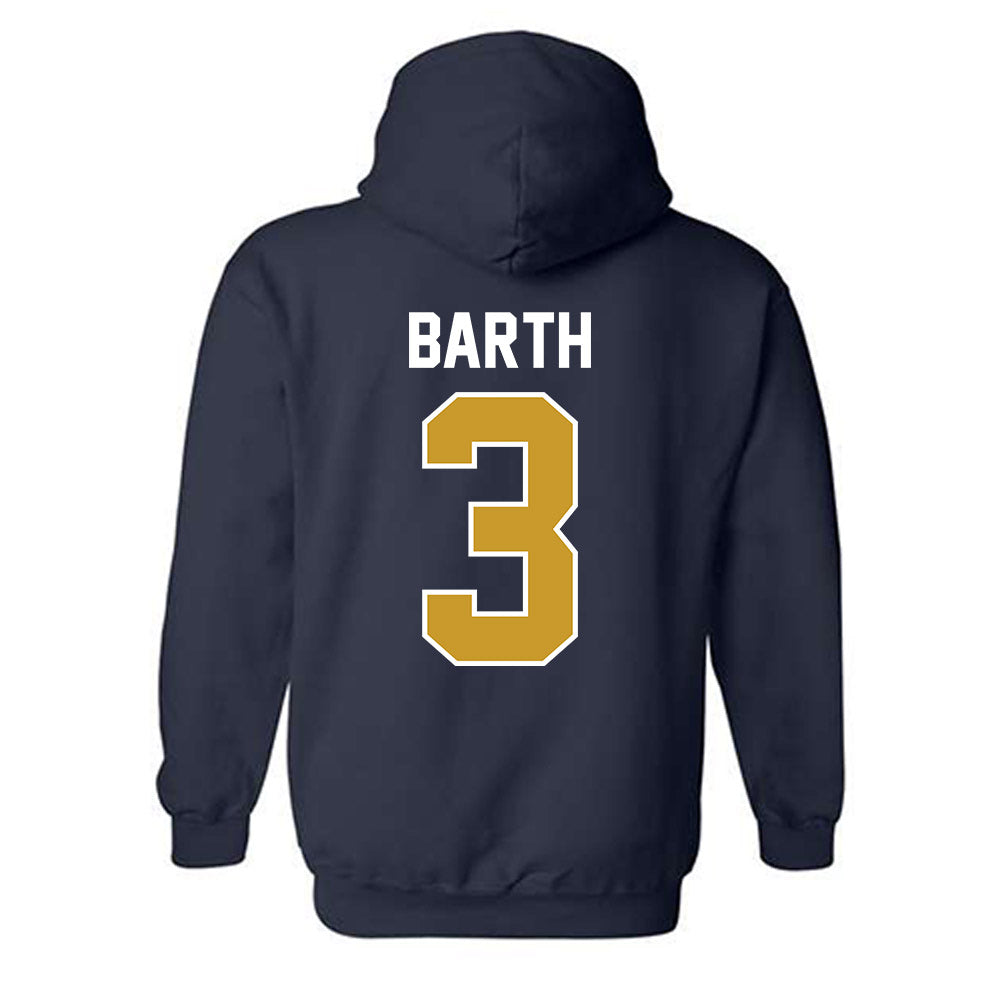 Notre Dame - NCAA Baseball : Mason Barth - Sports Shersey Hooded Sweatshirt-1