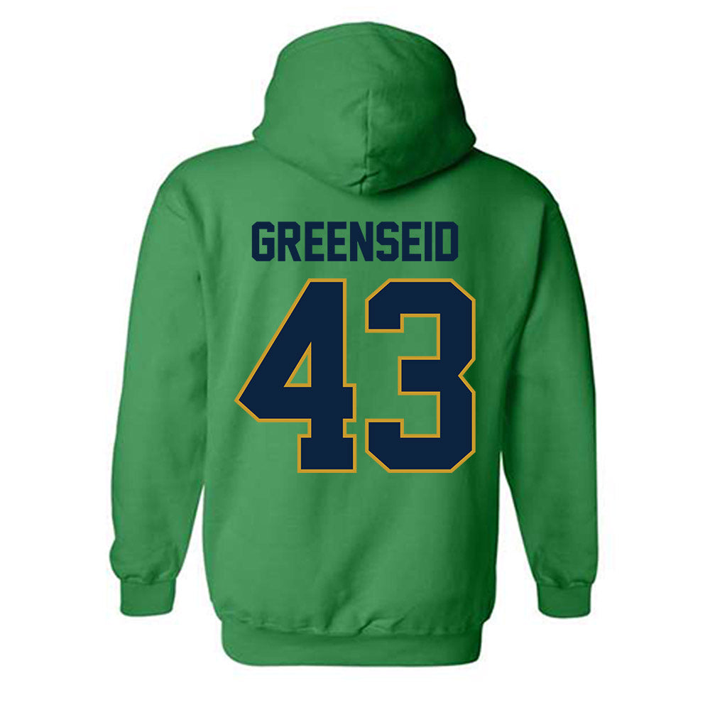 Notre Dame - NCAA Baseball : Noah Greenseid - Sports Shersey Hooded Sweatshirt