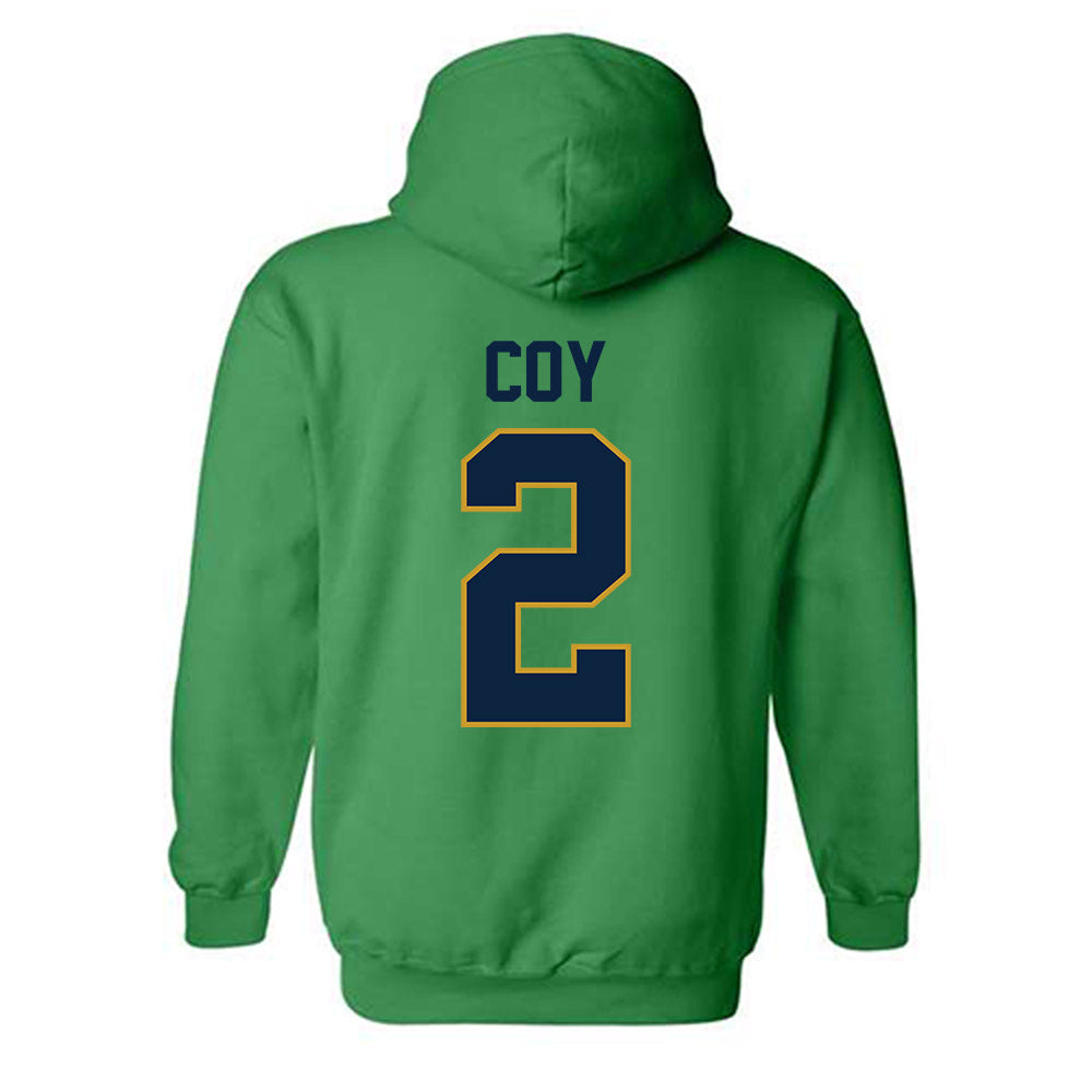 Notre Dame - NCAA Baseball : Noah Coy - Sports Shersey Hooded Sweatshirt