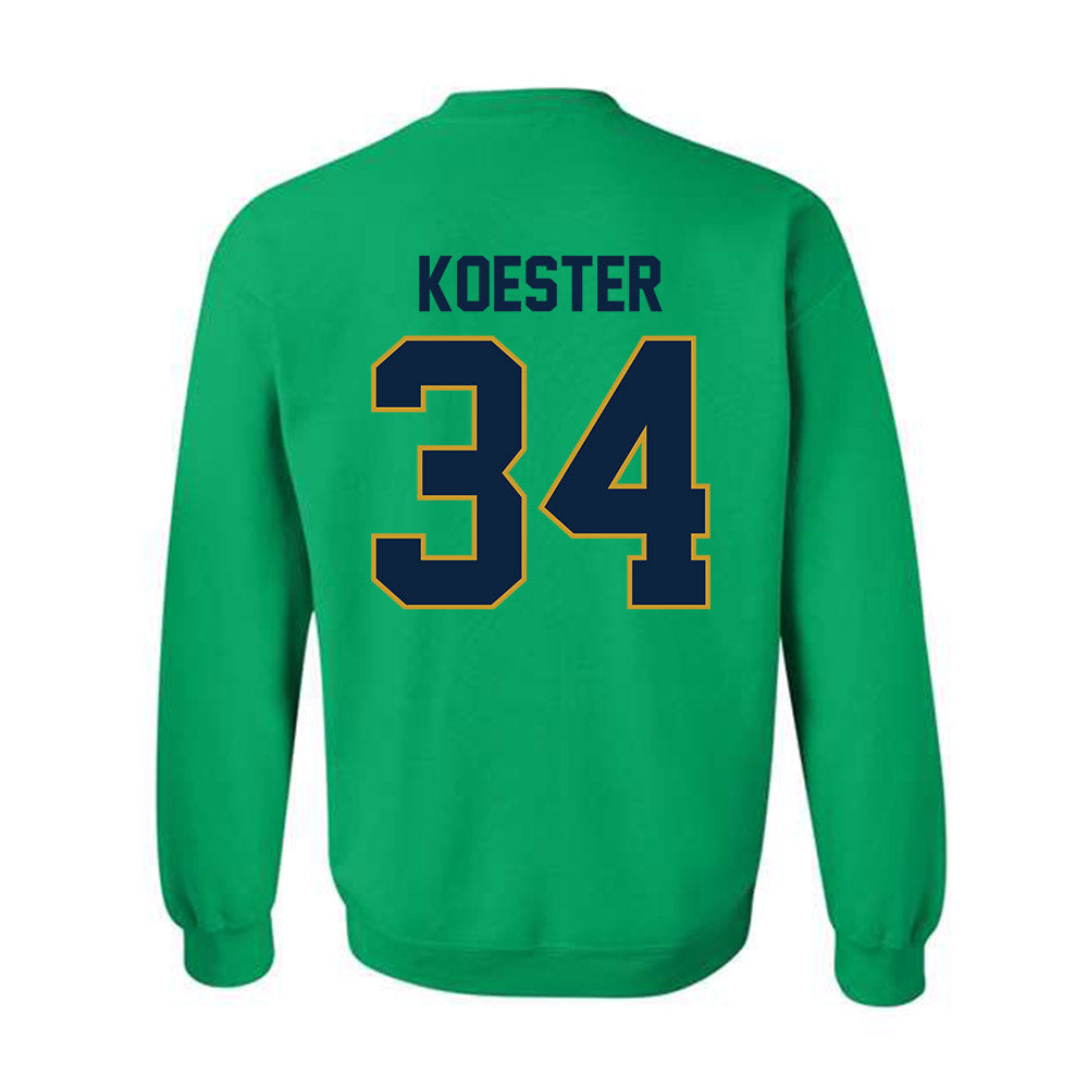 Notre Dame - NCAA Baseball : Brady Koester - Sports Shersey Crewneck Sweatshirt-1