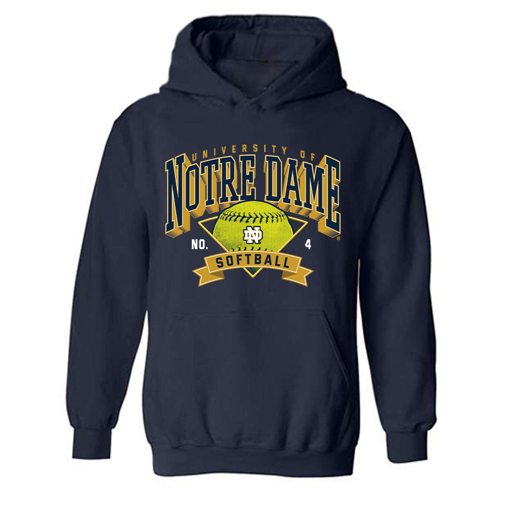 Notre Dame - NCAA Softball : Ashley Marietta - Sports Shersey Hooded Sweatshirt-0