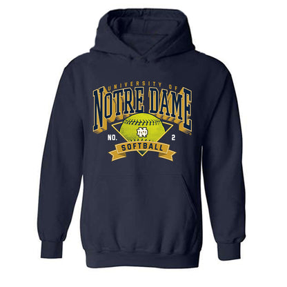 Notre Dame - NCAA Softball : Rebecca Eckart - Sports Shersey Hooded Sweatshirt