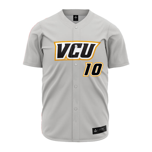 VCU - NCAA Baseball : Elijah Coston - Grey Jersey-0