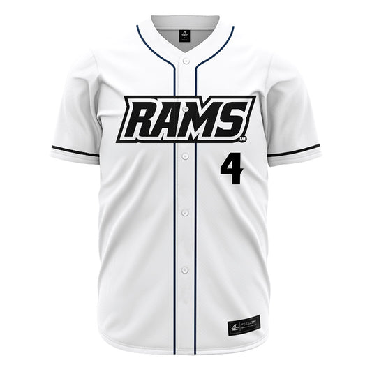 VCU - NCAA Baseball : Nicholas April-Hath - White Jersey