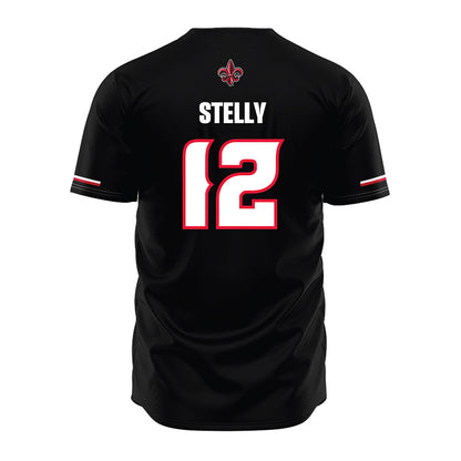 Louisiana - NCAA Baseball : Caleb Stelly - Vintage Baseball Jersey Black