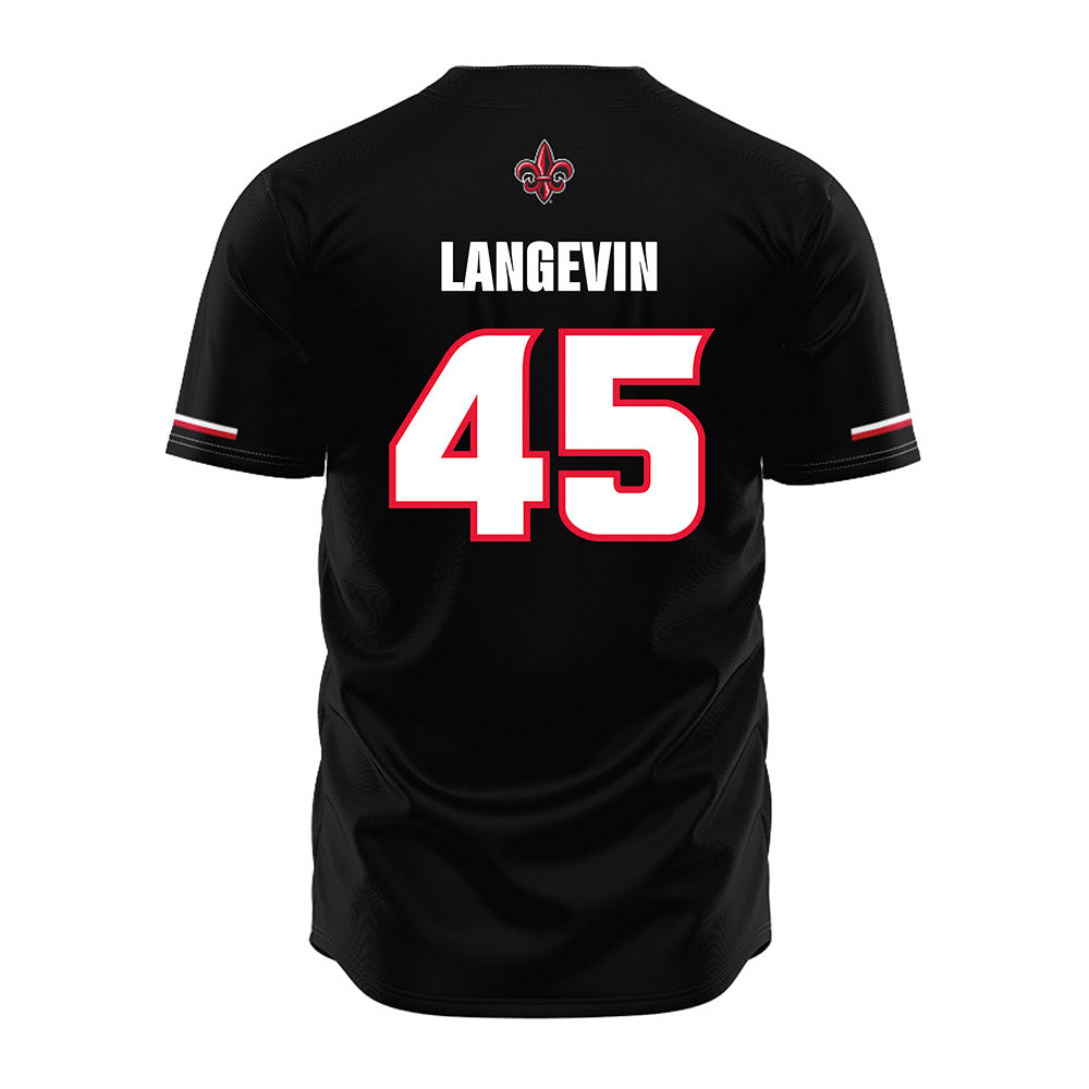 Louisiana - NCAA Baseball : Louis-Philippe Langevin - Vintage Baseball Jersey Black