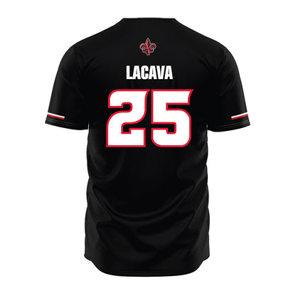 Louisiana - NCAA Baseball : Jayce LaCava - Black Jersey-1