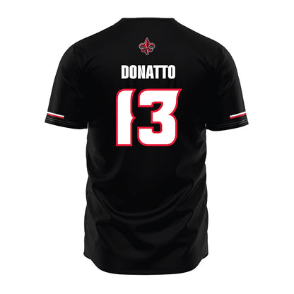 Louisiana - NCAA Baseball : Ahmar Donatto - Black Jersey-1