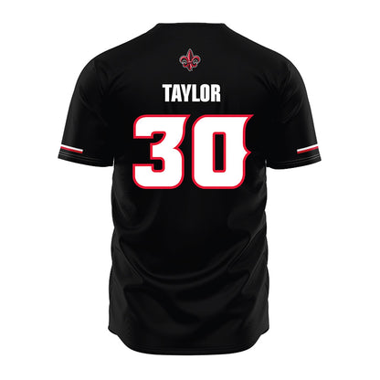 Louisiana - NCAA Baseball : Wilton Taylor - Black Jersey-1