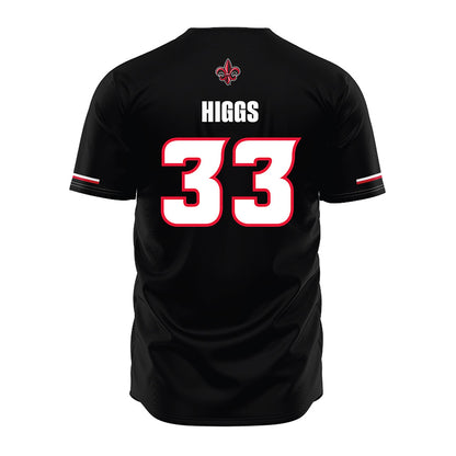 Louisiana - NCAA Baseball : Conor Higgs - Vintage Baseball Jersey Black