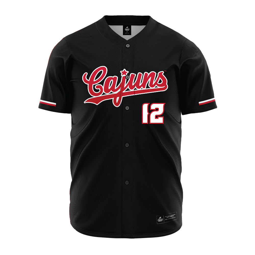 Louisiana - NCAA Baseball : Garret Carter - Black Jersey-0