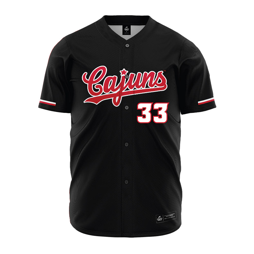 Louisiana - NCAA Baseball : Conor Higgs - Vintage Baseball Jersey Black