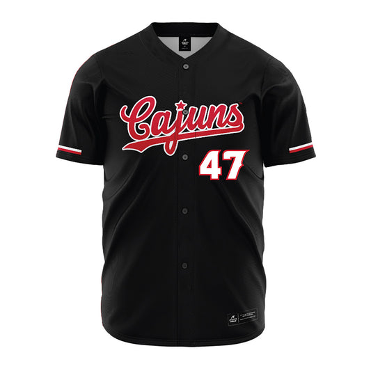 Louisiana - NCAA Baseball : Jose Torres - Vintage Baseball Jersey Black