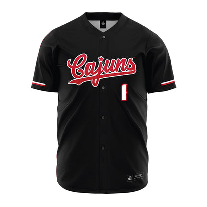 Louisiana - NCAA Baseball : Ben Robichaux - Vintage Baseball Jersey Black