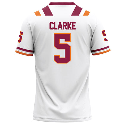 Virginia Tech - NCAA Football : Joshua Clarke - White Football Jersey-1