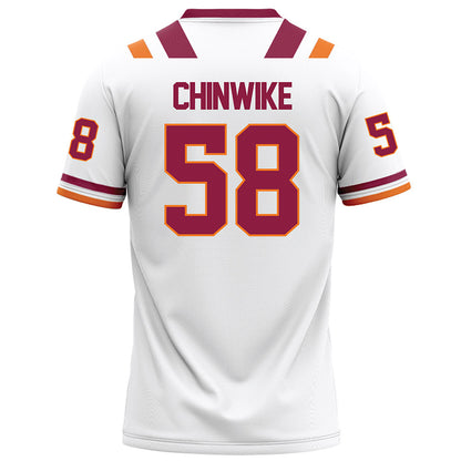 Virginia Tech - NCAA Football : Zeke Chinwike - White Football Jersey-1