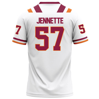 Virginia Tech - NCAA Football : James Jennette - White Football Jersey-1