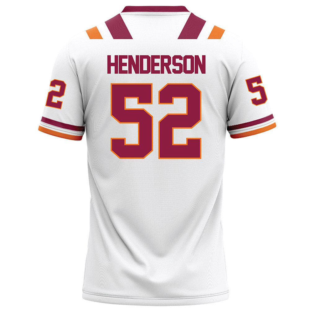 Virginia Tech - NCAA Football : Sherrod Henderson - White Football Jersey-1