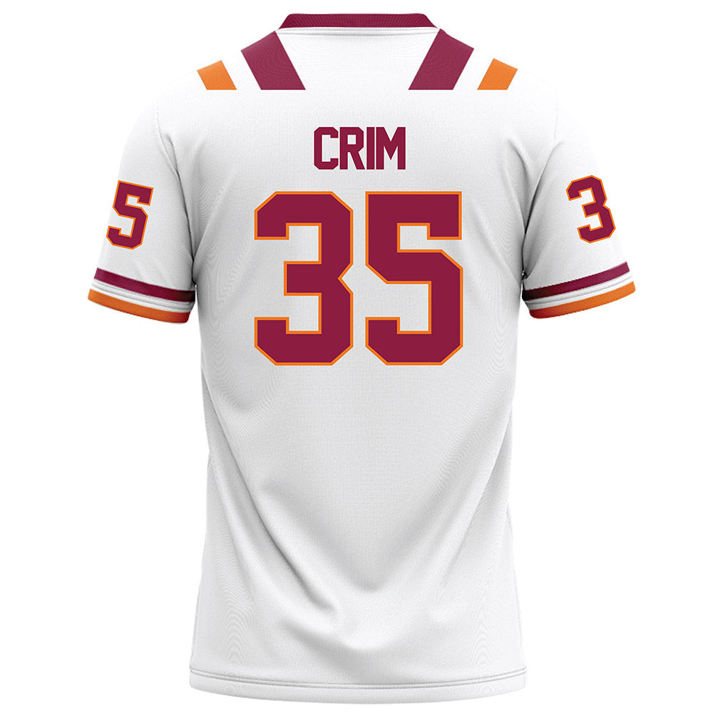 Virginia Tech - NCAA Football : Jordan Crim - White Football Jersey-1