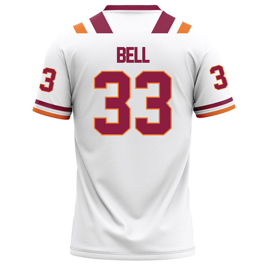 Virginia Tech - NCAA Football : Ben Bell - White Football Jersey-1