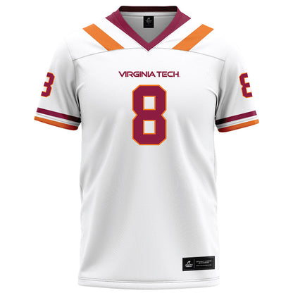 Virginia Tech - NCAA Football : Braylon Johnson - White Football Jersey