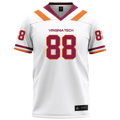 Virginia Tech - NCAA Football : Christian Evans - White Football Jersey-0