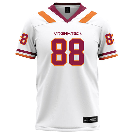 Virginia Tech - NCAA Football : Christian Evans - White Football Jersey-0