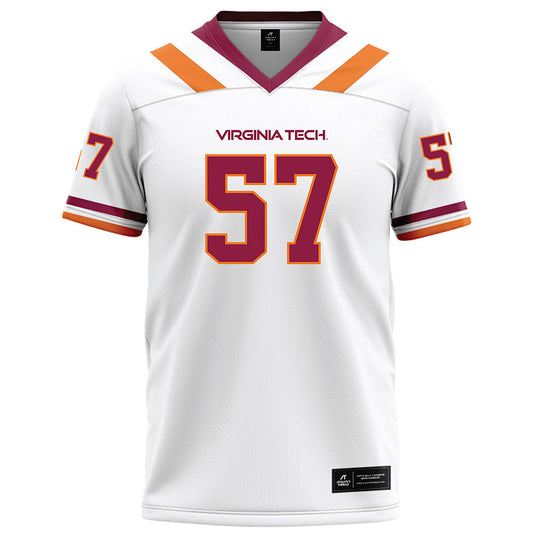 Virginia Tech - NCAA Football : James Jennette - White Football Jersey-0
