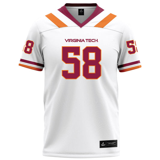 Virginia Tech - NCAA Football : Zeke Chinwike - White Football Jersey-0