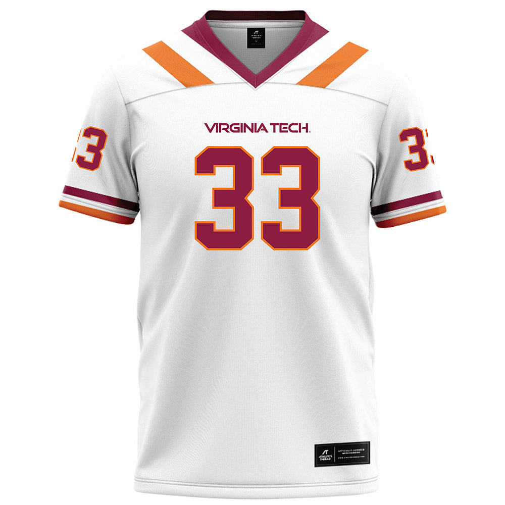 Virginia Tech - NCAA Football : Ben Bell - White Football Jersey-0