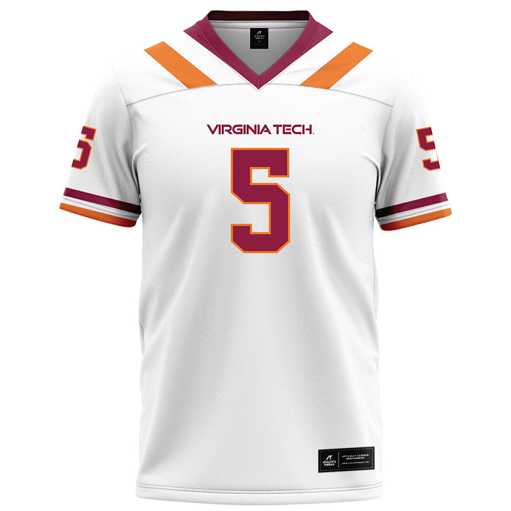 Virginia Tech - NCAA Football : Joshua Clarke - White Football Jersey-0