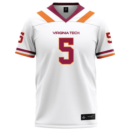 Virginia Tech - NCAA Football : Joshua Clarke - White Football Jersey-0