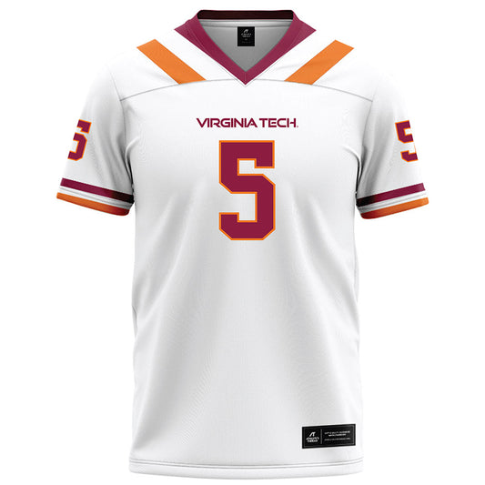 Virginia Tech - NCAA Football : Joshua Clarke - White Football Jersey-0